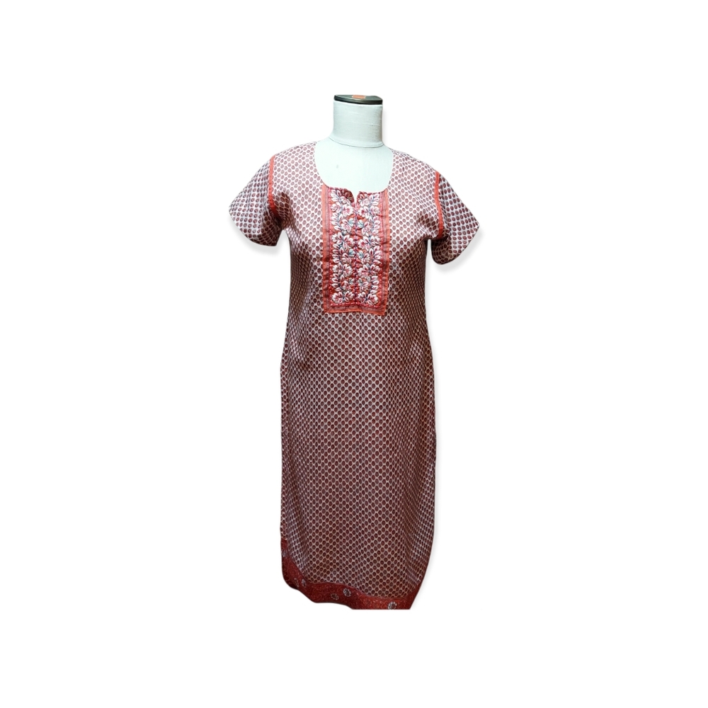 Tunic Top Indian Style with Embroidered  on front